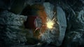 TNT Put In Rock And Fuse Lit And Explodes