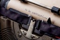 To be continued... typed words on a old Vintage Typewriter Royalty Free Stock Photo