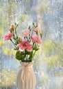 Vase with in flowers,To beloved mother, a Mother`s Day, beloved mother,