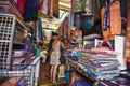 To buy a scarf from pashmina or silk in Bangkok market