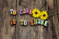 To care share charity donate kindness help kind