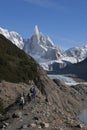 To Cerro Torre glacier, Patagonia, Argentina Royalty Free Stock Photo