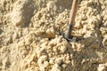 To dig in the sand.Shovel. Royalty Free Stock Photo