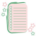 To-do checklist on a pink framed green abstract background.