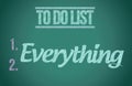 To do everything. to do list illustration Royalty Free Stock Photo