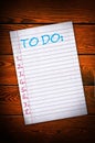 To do list