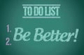 To do list be better concept illustration design Royalty Free Stock Photo