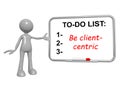 To do list be client centric on board