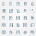 To Do List blue icons set - vector checklist creative symbols