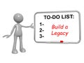 To do list build a legacy on board Royalty Free Stock Photo