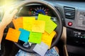 To do list in a car Royalty Free Stock Photo
