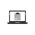 To do list, Check list document on laptop icon, computer with paper check list and to do list Royalty Free Stock Photo