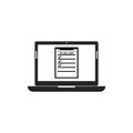 To do list, Check list document on laptop icon, computer with paper check list and to do list Royalty Free Stock Photo