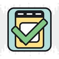 To-do list or checklist app icon for smartphone, tablet, laptop or other smart device with mobile interface Royalty Free Stock Photo