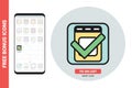 To-do list or checklist application icon for smartphone, tablet, laptop or other smart device with mobile interface Royalty Free Stock Photo