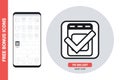 To-do list or checklist application icon for smartphone, tablet, laptop or other smart device with mobile interface Royalty Free Stock Photo
