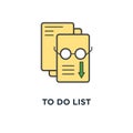 to do list (checklist) outline infographic, of completed or scheduling tasks, clipboard with pencil, premium quality for website