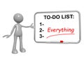 To do list everything on board Royalty Free Stock Photo