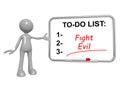 To do list fight evil on board