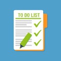 To do list, flat icon. Vector illustration