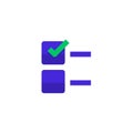 To do list icon design. two check box with check mark in first line symbol. simple clean professional business management concept Royalty Free Stock Photo