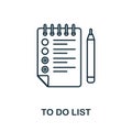 To Do List icon. Line element from project development collection. Linear To Do List icon sign for web design Royalty Free Stock Photo