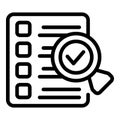 To do list icon outline vector. Point key Royalty Free Stock Photo