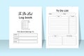 To-do list KDP interior. Task planner log book. Daily checklist planner. KDP interior work list notebook. Time management notebook