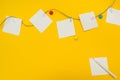 To do list for a kindergarten on a yellow background, place for text Royalty Free Stock Photo