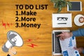 TO DO LIST - Make More Money Royalty Free Stock Photo