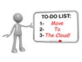 To do list move to the cloud on board Royalty Free Stock Photo