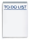 To do list on a notepad