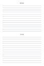 to do list notes personal planner diary template with type written font. Monthly