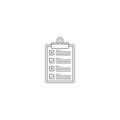 To do list paper clipboard vector icon symbol isolated on white background