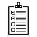 To-do list paper icon, simple style