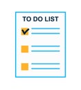 To do list or planning concept for business. Clipboard, survey or test with note, clipboard with documents. Vector illustration