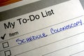 To-do list reminder to schedule colonoscopy