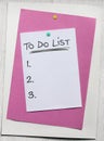 To Do list reminder template written on notepaper. Royalty Free Stock Photo
