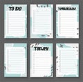 Memphis style. Template for agenda, planners, check lists Royalty Free Stock Photo