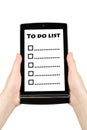 To do list on screen Royalty Free Stock Photo