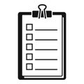 To-do list task icon, simple style