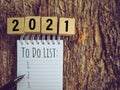 TO DO LIST text written on notepad in vintage background. Stock photo. Royalty Free Stock Photo