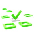 To do list, tick in green check box Royalty Free Stock Photo