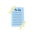 To-do list for today. Task planning. Isolated sticker on a white background