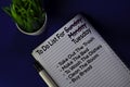 To Do List For Tuesday write on book with schedule isolated blue background. Routine concept Royalty Free Stock Photo