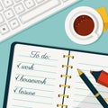 To do list. Vector concept background.