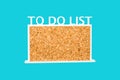 To do list wooden board on light blue background