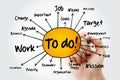 To Do mind map flowchart with marker, business concept for presentations and reports Royalty Free Stock Photo