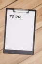 To do on a sheet on a clipboard Royalty Free Stock Photo