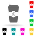 to drink coffee multi color style icon. Simple glyph, flat vector of bad habbits icons for ui and ux, website or mobile